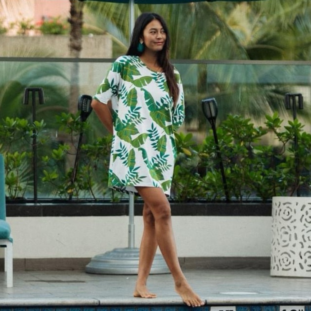 NWT Ava Sky Dress Spade in Jade Banana Leaf